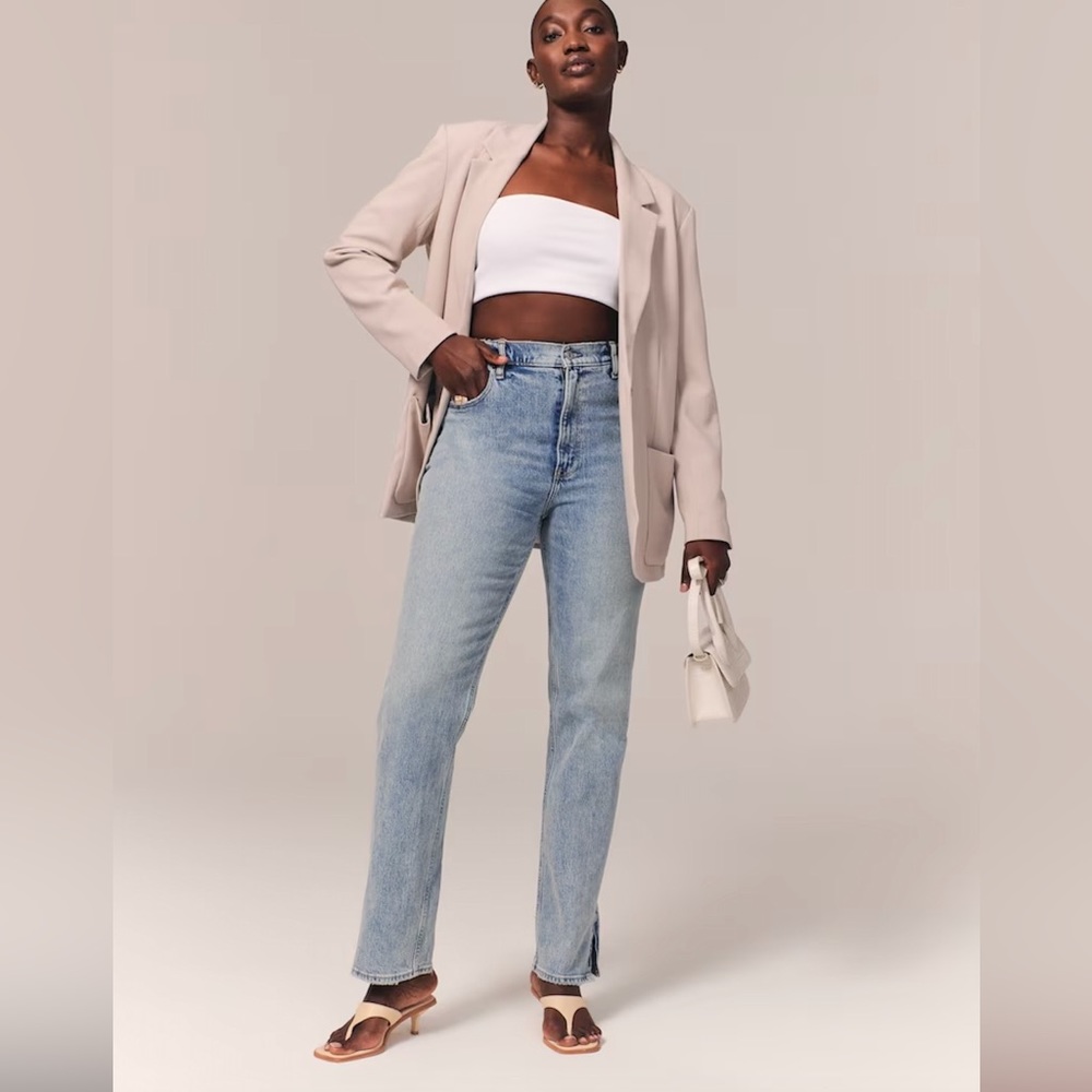 Abercrombie ultra high rise the 90s straight jeans